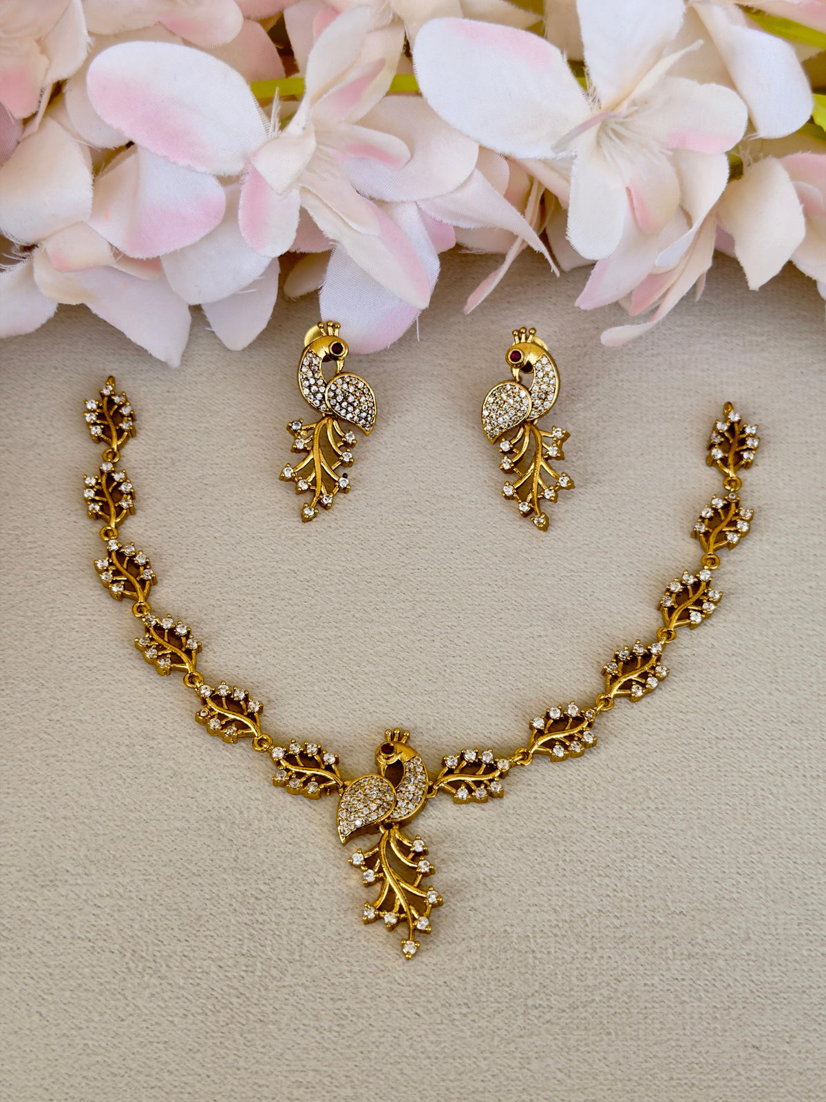 Peacock AD Stone Necklace N085