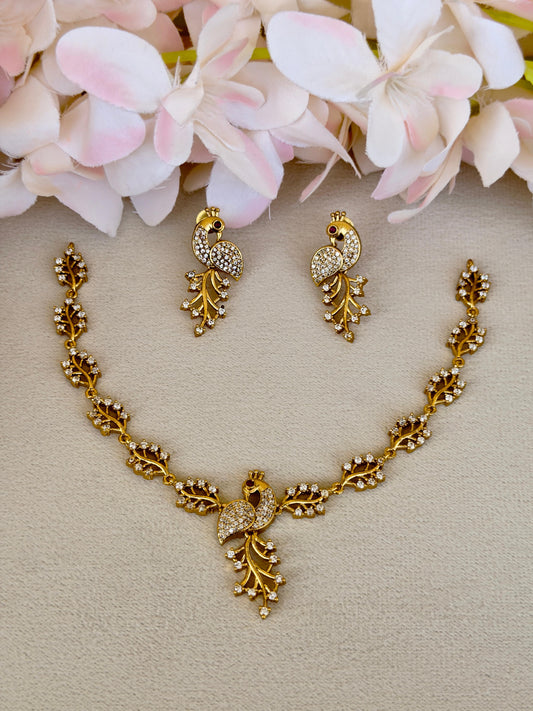 Peacock AD Stone Necklace N085