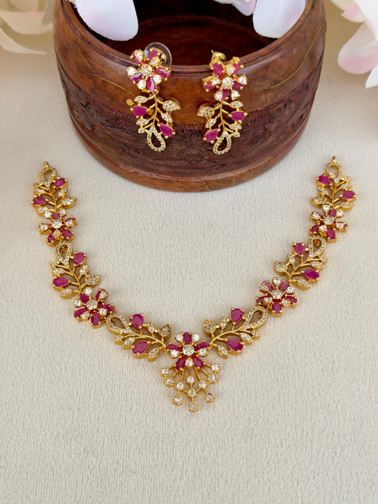 Sparkling Stone Necklace Multicolour N026