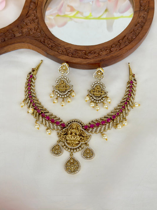 Victorian Ruby Lakshmi Necklace N194